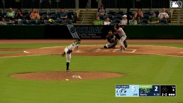 Hayden Harris whiffs third batter of outing