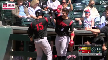 Crouch hits a homer to center field, his 1st of 2023
