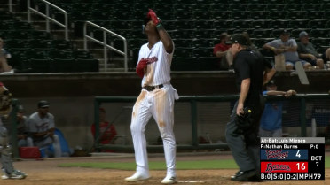 Luis Mieses collects six hits, including three homes