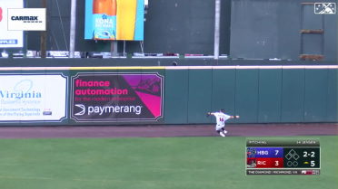Giants farmhand Shane Matheny's slick sliding snag