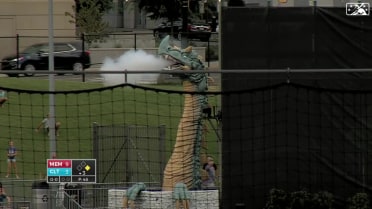 Lenyn Sosa drives a solo home run to center field
