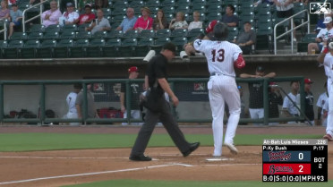 Luis Mieses drills his third home run of the year