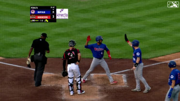 Otto Lopez slugs a three-run home run in the 3rd
