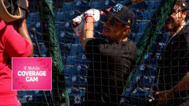 Flyers players take BP at Citizens Bank Park